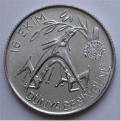 F.A.O. 1981 YILI 20 Lira Alüminyum Hatıra Parası