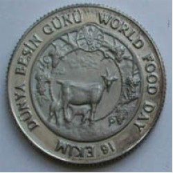 F.A.O. 1983 YILI 1500 Lira Gümüş Hatıra Parası