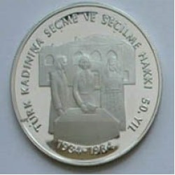 Türk Kadınlarının 50.YILI Gümüş Hatıra Parası