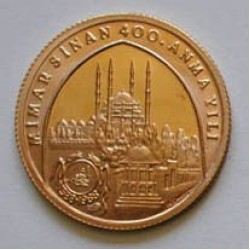 Mimar Sinan 1988 Altın Hatıra Parası