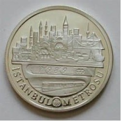 İstanbul Metrosu Gümüş Hatıra Parası 