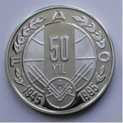 F.A.O. 50.YIL Gümüş Hatıra Parası