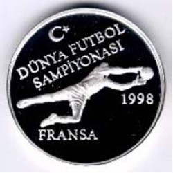 1998 Dünya Futbol Şampiyonası Gümüş Hatıra Parası 