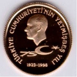 Cumhuriyet'in 75.YILI Altın Hatıra Parası