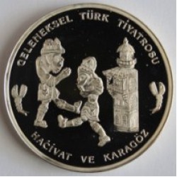 Hacivat Karagöz Gümüş Hatıra Parası