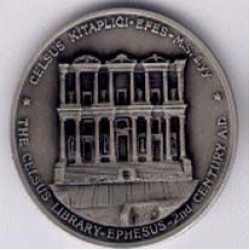 Efes Celsus Kitaplığı Gümüş Okside Hatıra Parası
