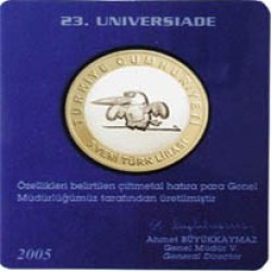 23.UNIVERSIADE Pirinç-Nikel-Mavi Hatıra Parası