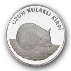 Uzun Kulaklı Kirpi Gümüş Hatıra Parası
