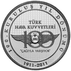 Türk Hava Kuv. 100.Kuruluş Yıldönümü Gümüş Hatıra Parası
