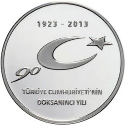  Türkiye Cumhuriyeti'nin 90. Yılı Gümüş Hatıra Parası