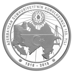 Azerbeycan Halk Cumhuriyetinin Kuruluşunun 100.Yılı Gümüş Hatıra Parası