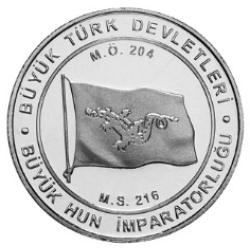 Büyük Hun İmparatorluğu Bimetal Hatıra Parası