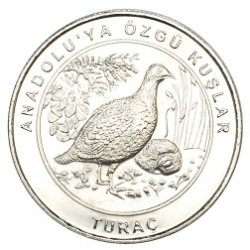 Anadoluya Özgü Kuşlar Turaç Bimetal Hatıra Parası