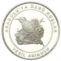 Anadoluya Özgü Kuşlar Yeşil Arıkuşu Bimetal Hatıra Parası