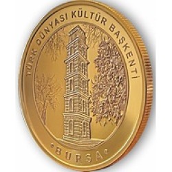 Türk Dünyası Kültür Başkenti Bursa Bronz Altın Kaplama Hatıra Parası