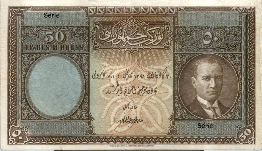 1.Emisyon 50 Türk Lirası