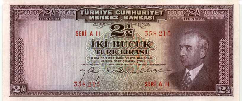3.Emisyon 2.5 Türk Lirası