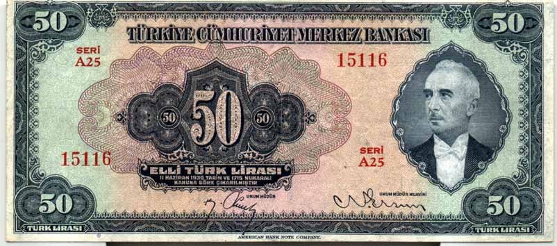 3.Emisyon 50 Türk Lirası II.Tertip 