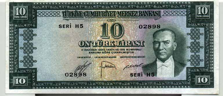 5.Emisyon 10 Türk Lirası