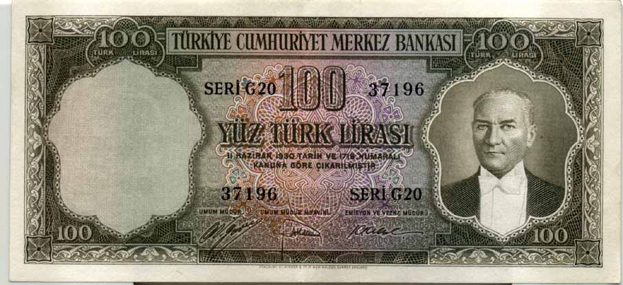 5.Emisyon 100 Türk Lirası
