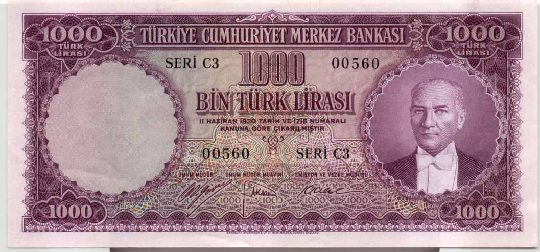 5.Emisyon 1000 Türk Lirası