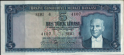 5.Emisyon 5 Türk Lirası