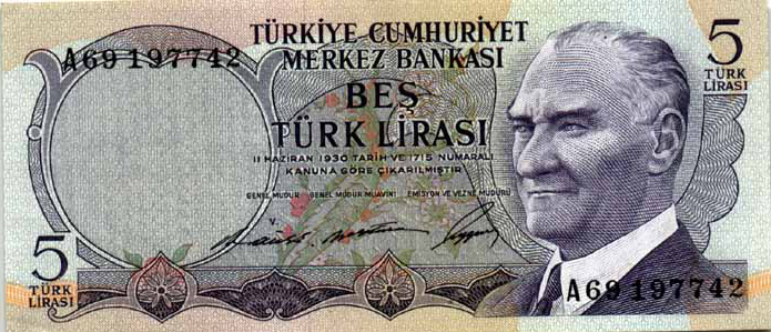 6.Emisyon 5 Türk Lirası