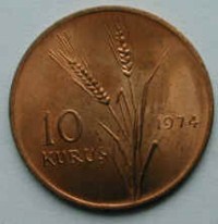 F.A.O. 1974 YILI 10 KURUŞ Bronz Hatıra Parası