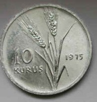 F.A.O. 1975 YILI 10 KURUŞ Alüminyum Hatıra Parası