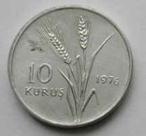 F.A.O. 1976 YILI 10 KURUŞ Alüminyum Hatıra Parası