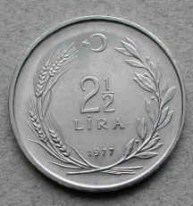 F.A.O. 1977 YILI 2.5 Lira Acmonital Hatıra Parası