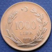 F.A.O. 1979 YILI 1000 Lira Altın Hatıra Parası