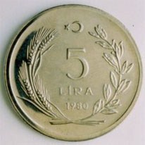 F.A.O. 1980 YILI 5 Lira BALIKCILIK Acmonital Hatıra Parası