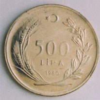 F.A.O. 1980 YILI 500 LİRA Gümüş Hatıra Parası