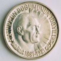 ATATÜRK'ÜN DOĞUMUNUN 100.YILI Gümüş Yarım Lira Hatıra Parası