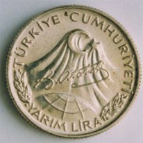 ATATÜRK'ÜN DOĞUMUNUN 100.YILI Gümüş Yarım Lira Hatıra Parası