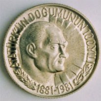 ATATÜRK'ÜN DOĞUMUNUN 100.YILI Gümüş 1 Lira Hatıra Parası