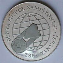 1982 Dünya Futbol Şampiyonası Gümüş 2 Hatıra Parası
