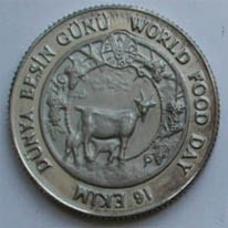 F.A.O. 1983 YILI 1500 Lira Gümüş Hatıra Parası