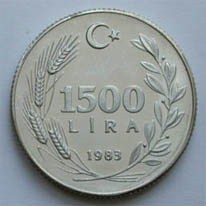 F.A.O. 1983 YILI 1500 Lira Gümüş Hatıra Parası