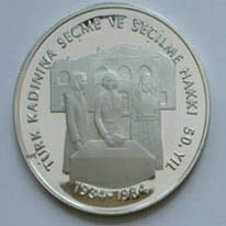 Türk Kadınlarının 50.YILI Gümüş Hatıra Parası