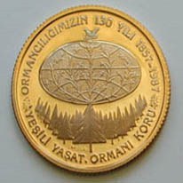 X.Dünya Ormancılık Günü Altın Hatıra Parası