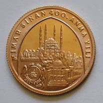 Mimar Sinan 1988 Altın Hatıra Parası