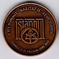 Habitat II Kent Zirvesi İstanbul Bronz Hatıra Parası