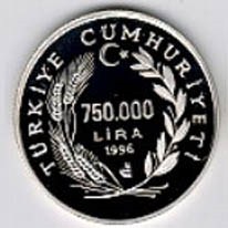 F.A.O. 1996 Başak Sağda Gümüş Hatıra Parası