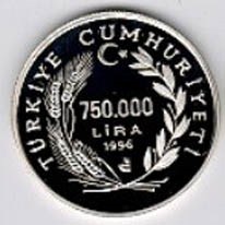 F.A.O. 1996 Başak Solda Gümüş Hatıra Parası