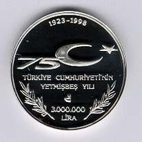 Cumhuriyet ve 2000 Gümüş Hatıra Parası