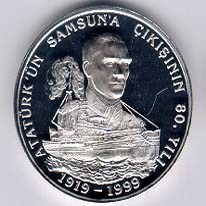 19 Mayıs 1999 80.YIL Gümüş Hatıra Parası