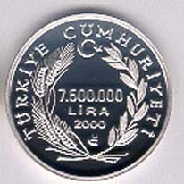 2000 - 3 - Rakam Gümüş Hatıra Parası