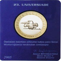 23.UNIVERSIADE Pirinç-Nikel-Mavi Hatıra Parası